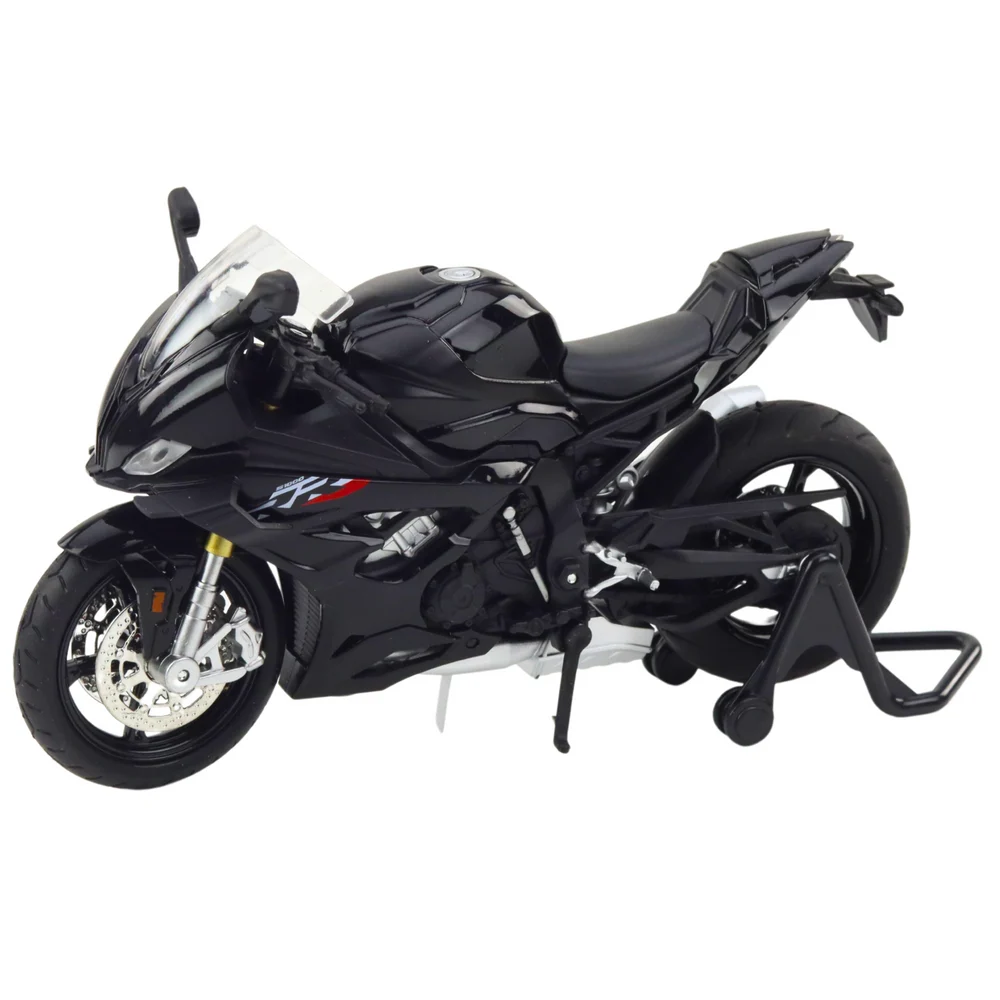 Sportski motocikl Metalna svjetla Zvuci Crno S1000 1:12_2