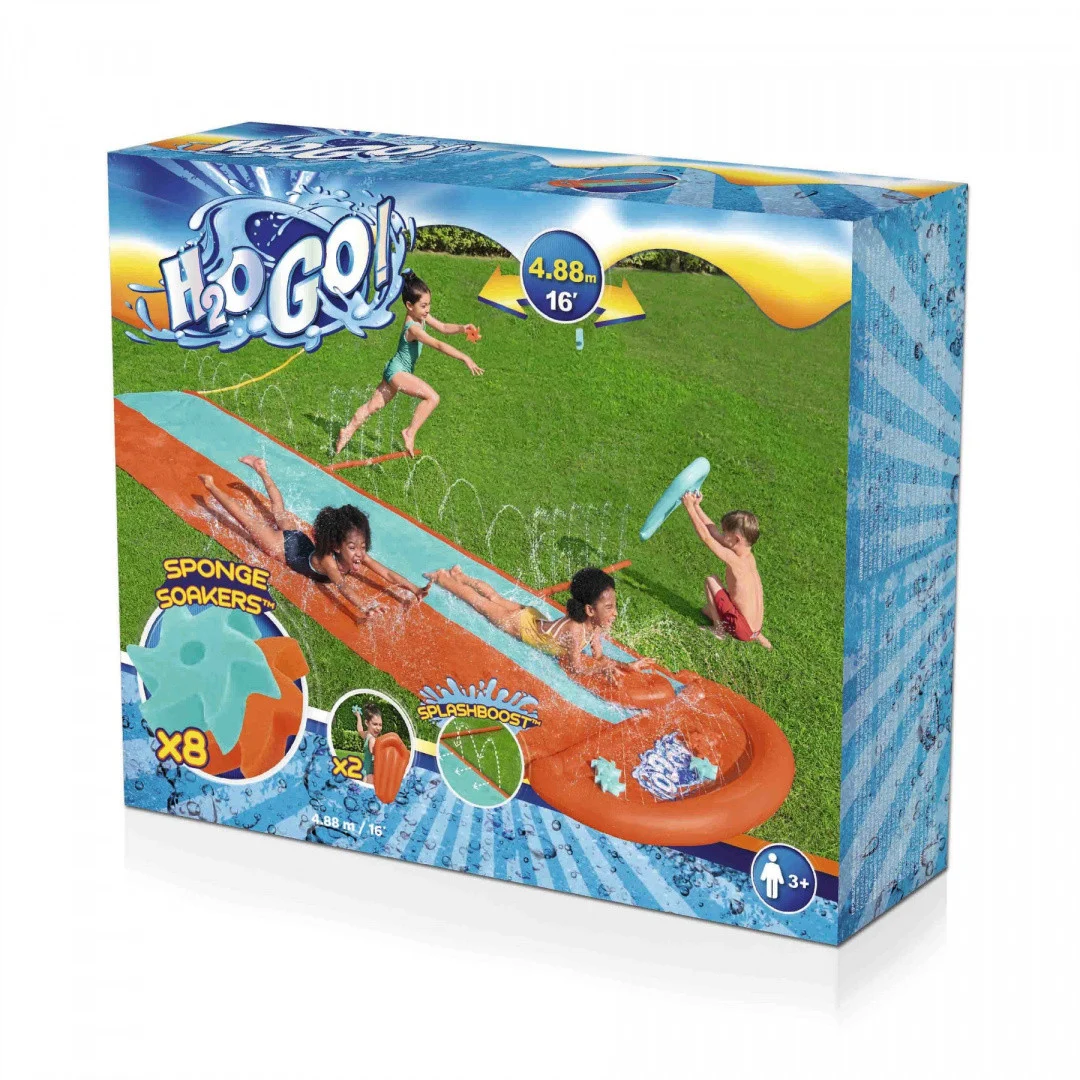 Spužvasta rampa za namakanje H2O GO s dvostrukim toboganom 488 cm_8