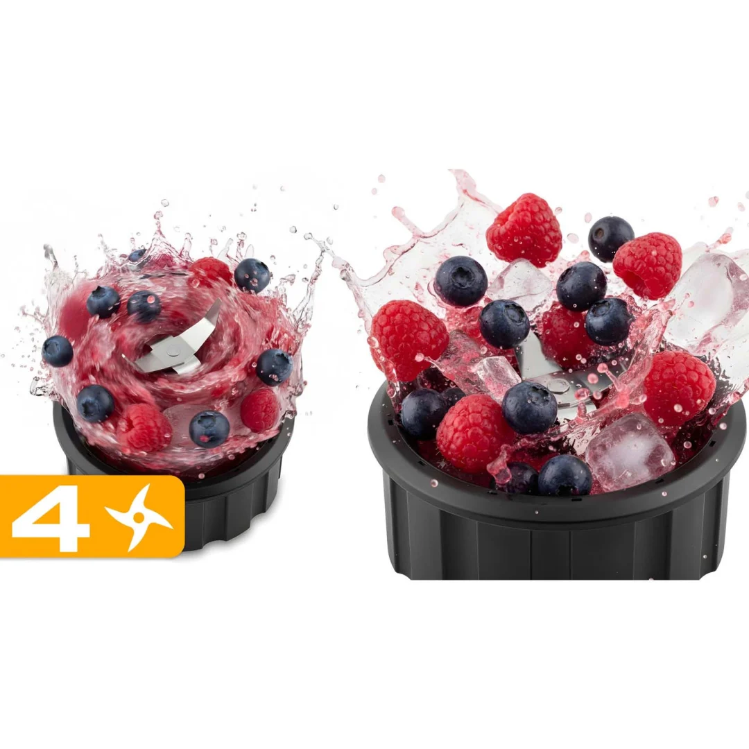 Stakleni blender za smoothieje, koktele, drobljenje leda, 1,5 l, 800 W, BD-751, Berdsen, crni_10