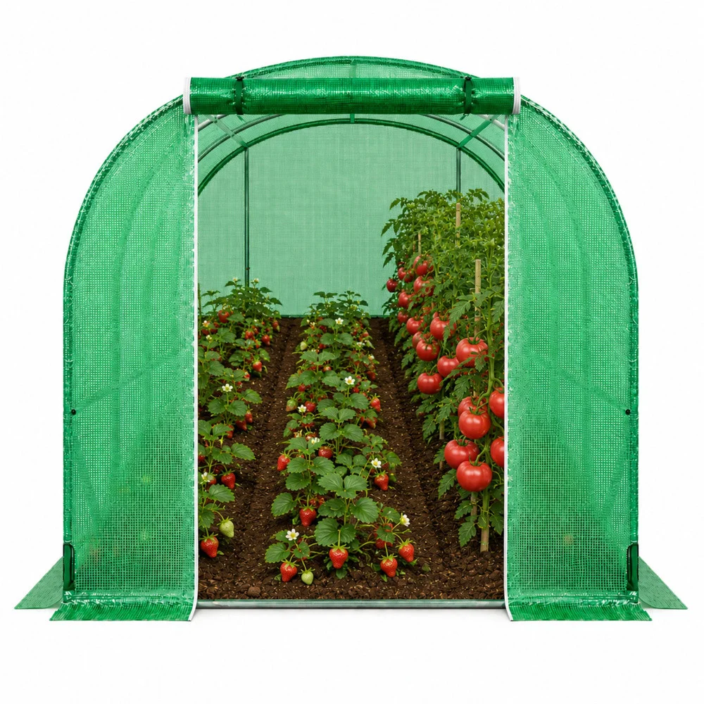 Staklenik za povrće, zeleni UV prozori, 3,5x2x2M, 7M²_3