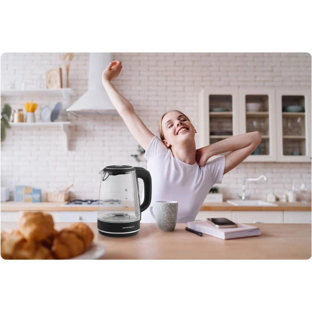 Stakleno kuhalo za vodu Berdsen BD-702, 2 l, crno_13