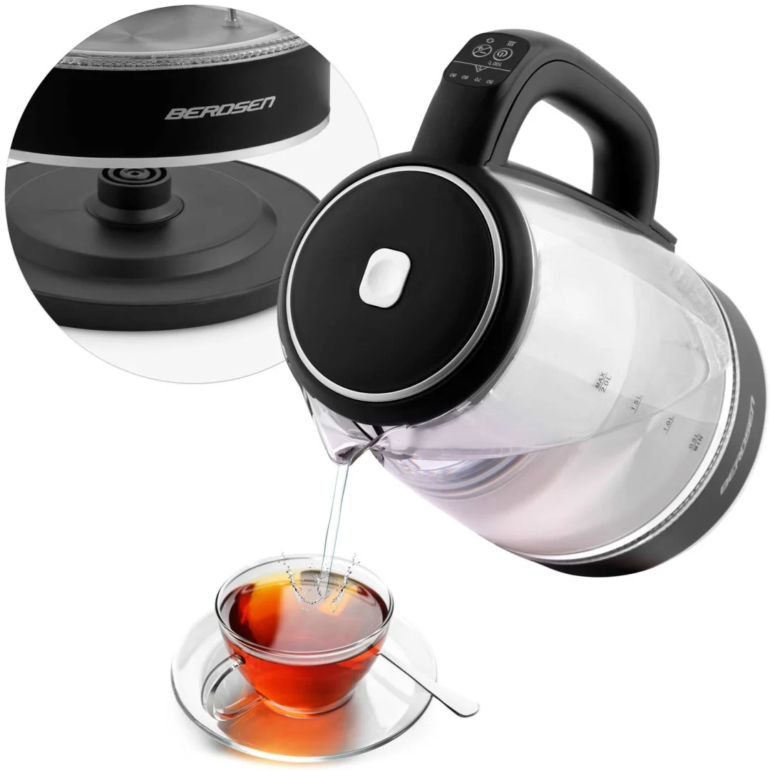Stakleno kuhalo za vodu Berdsen BD-702, 2 l, crno_14