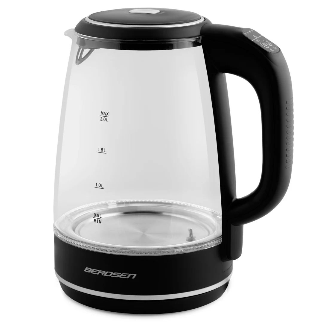 Stakleno kuhalo za vodu Berdsen BD-702, 2 l, crno_2