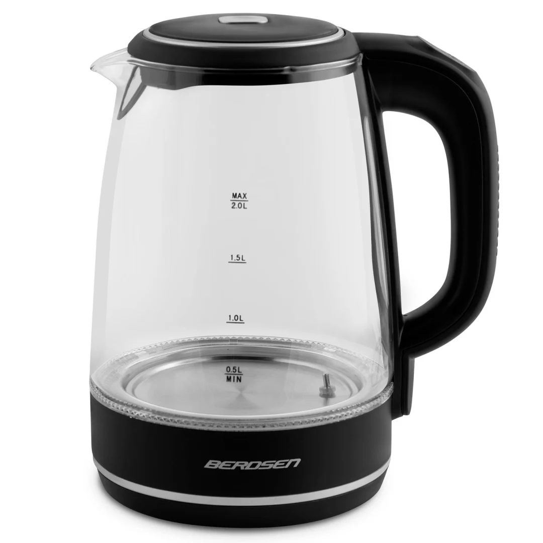 Stakleno kuhalo za vodu Berdsen BD-702, 2 l, crno_3