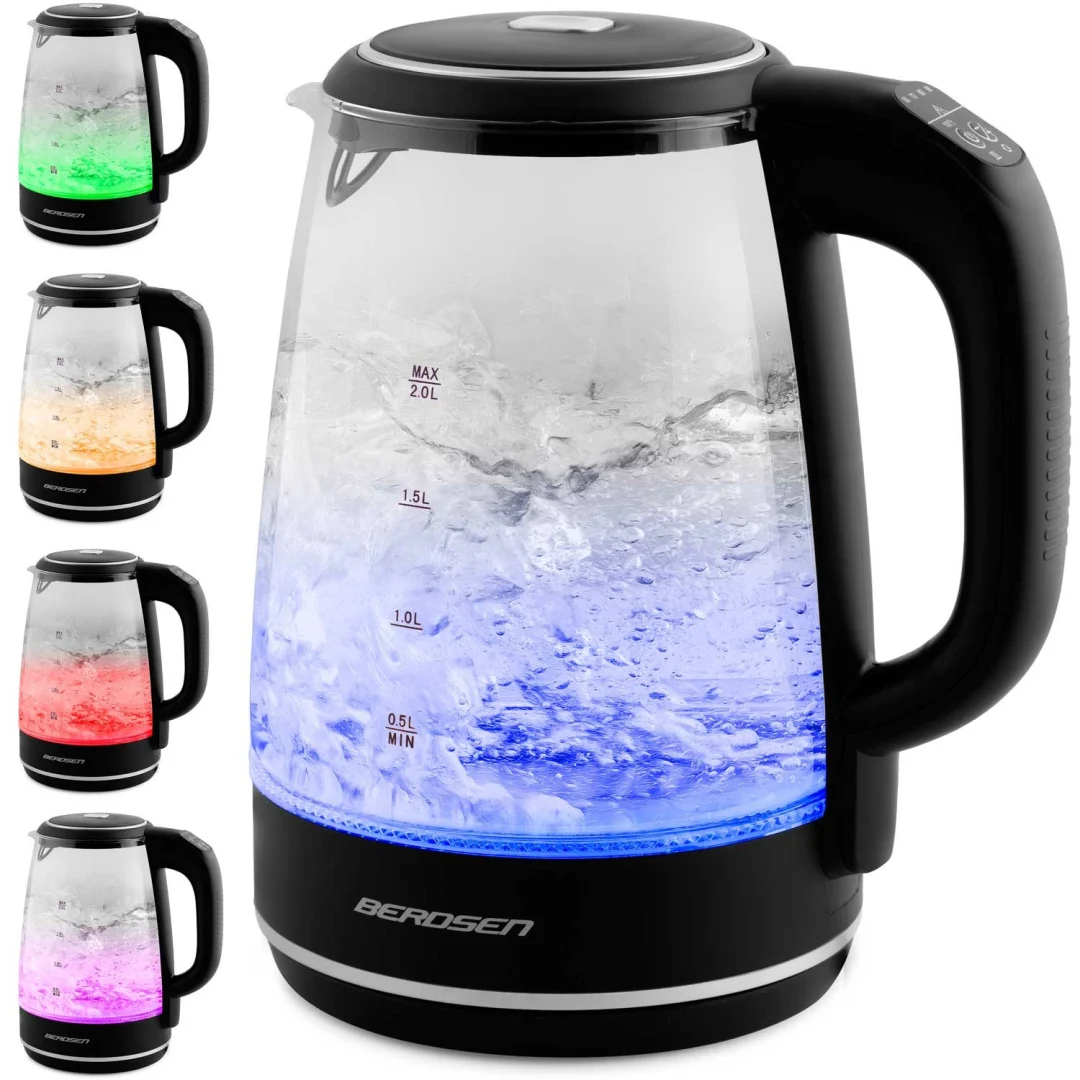 Stakleno kuhalo za vodu Berdsen BD-702, 2 l, crno_9