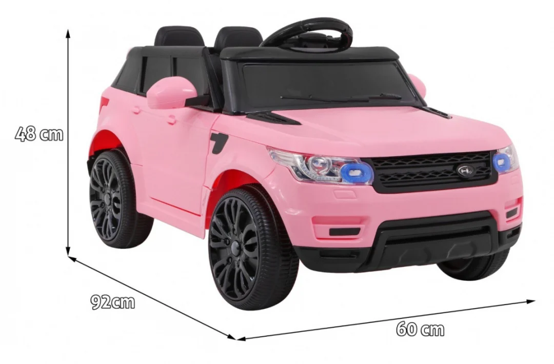 Start Run Automobil na baterije Rozi SUV + Daljinski upravljač + Sigurnosne značajke_2