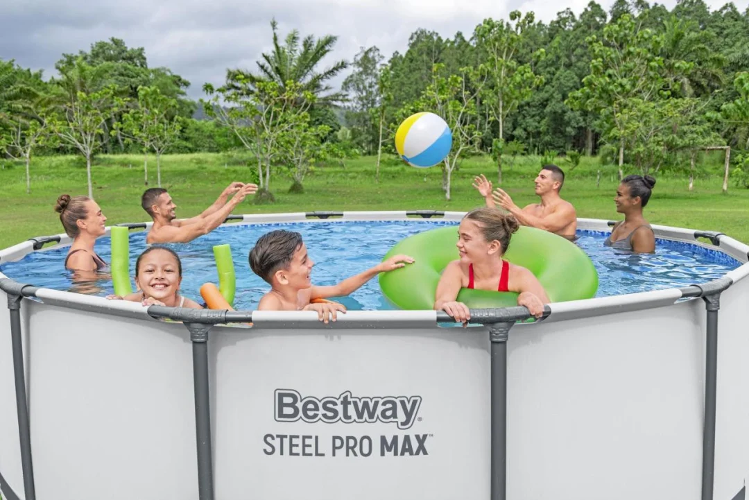 Steel Pro MAX bazen s okvirom 427x122 sivi 14ft BESTWAY 5u1 + pribor_4