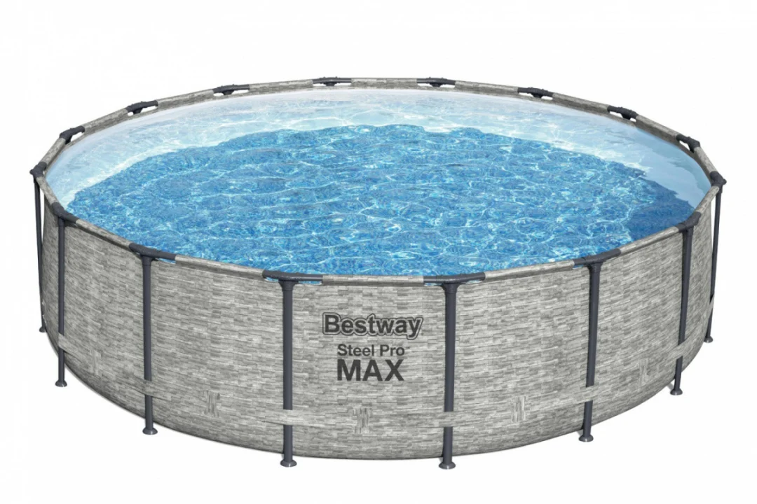 Steel Pro MAX bazen s okvirom 488x122, imitacija kamena, 16 stopa, BESTWAY 5 u 1 + pribor_2