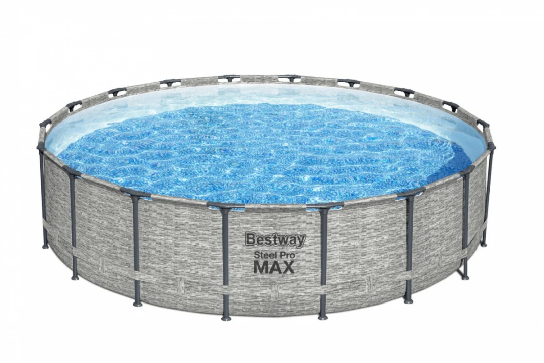 Steel Pro MAX bazen s okvirom 549x122, imitacija kamena, 18 stopa, BESTWAY 5 u 1 + pribor_2