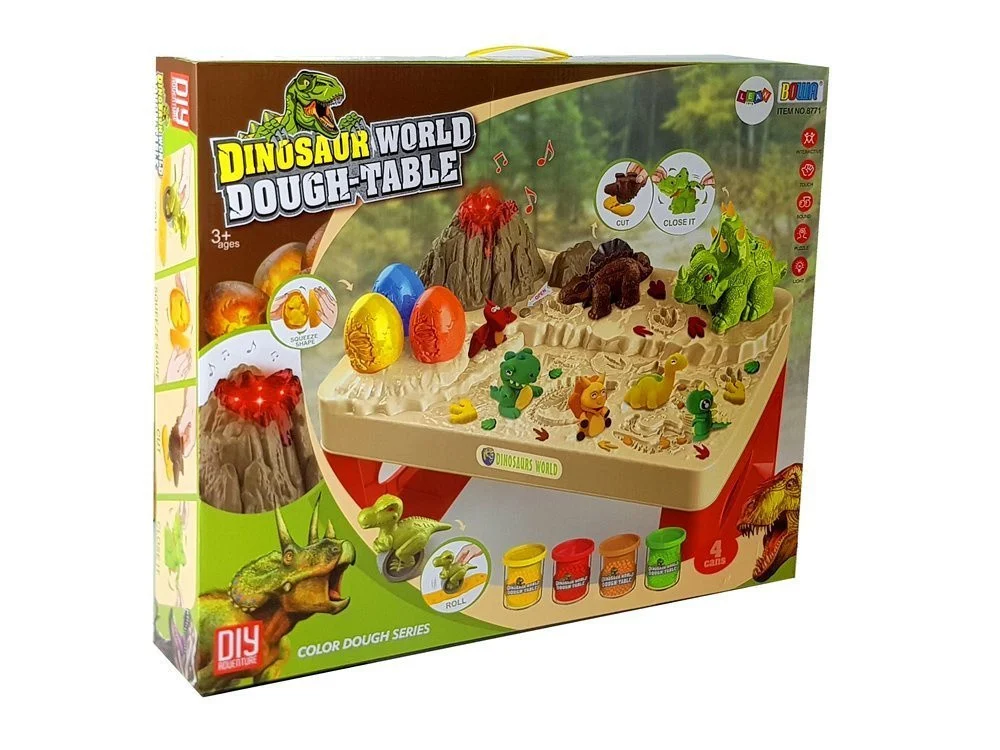 Stol za play dough s vulkanom i jajima dinosaura_11