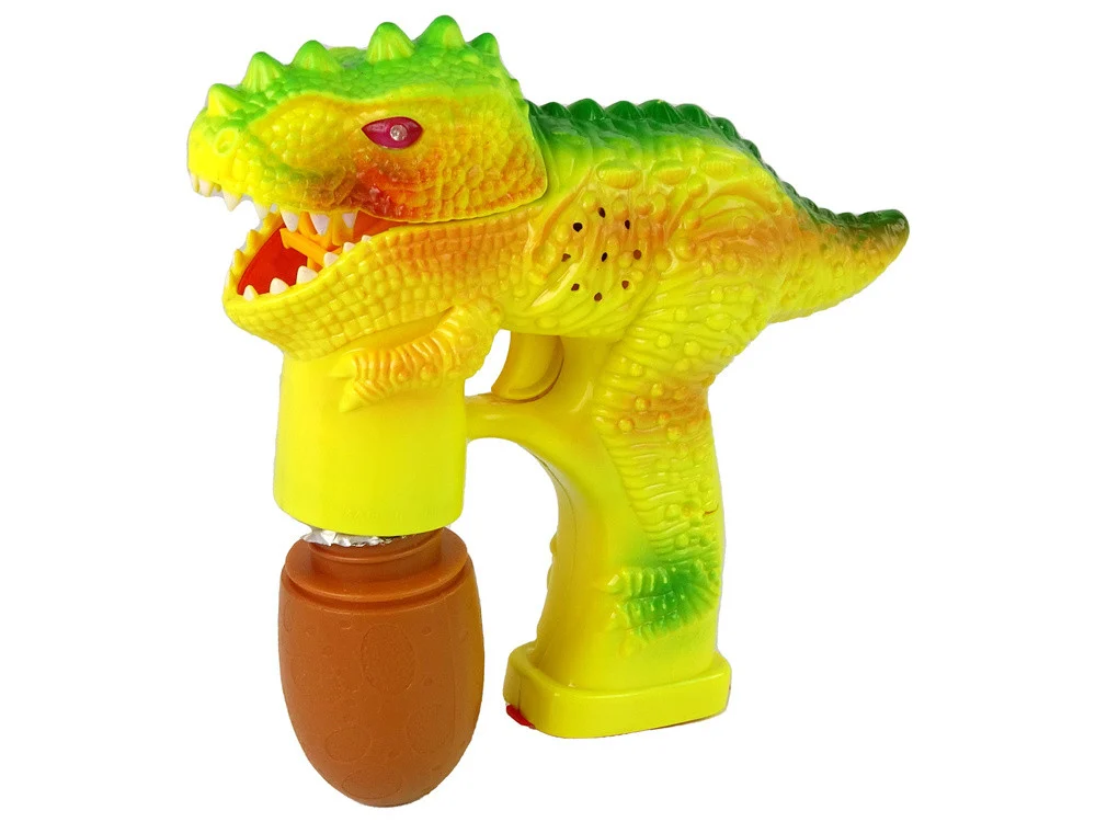 Stroj za mjehuriće dinosaur, žuti, 2 jaja tekućine_2