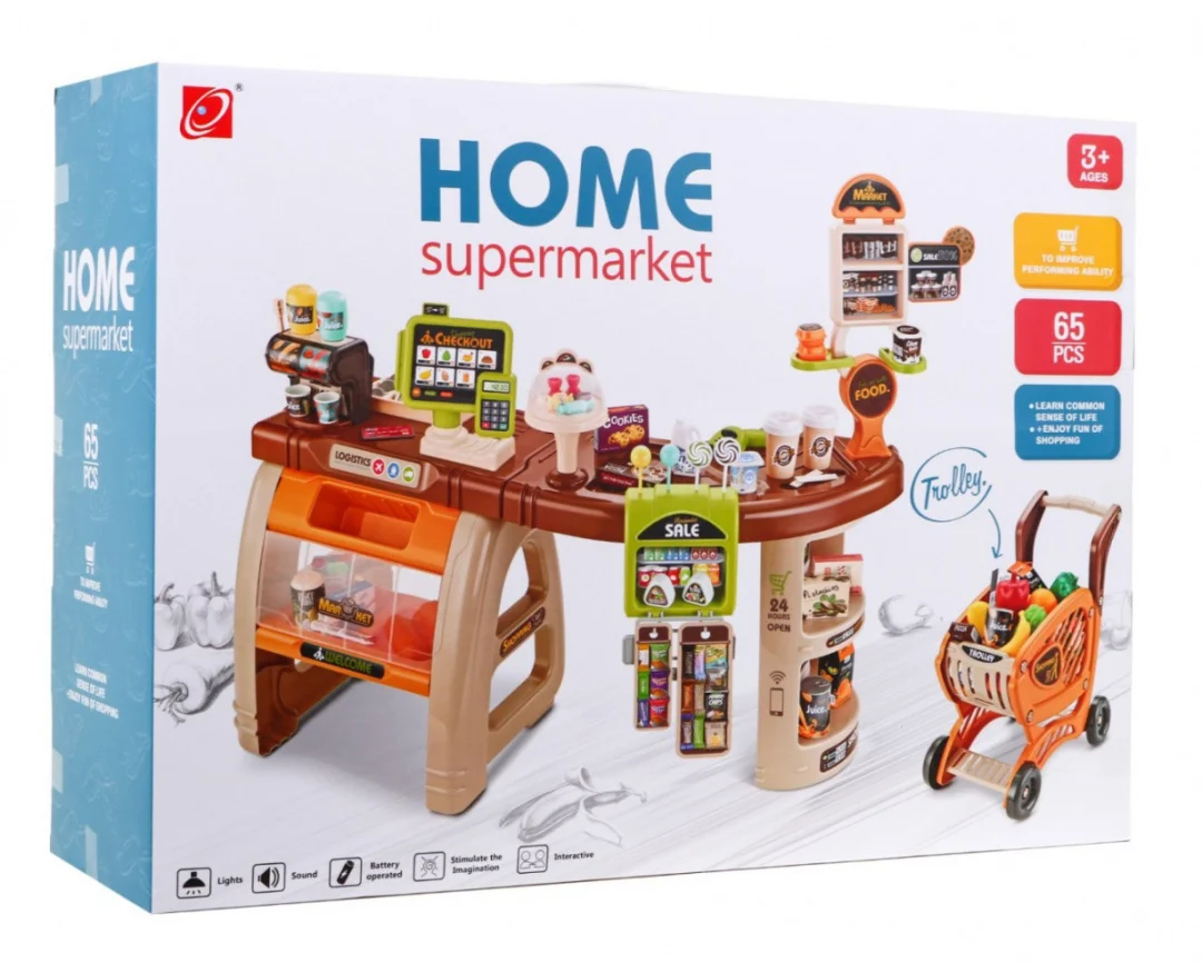 Supermarket set 65 dijelova s kolicima 3+_15