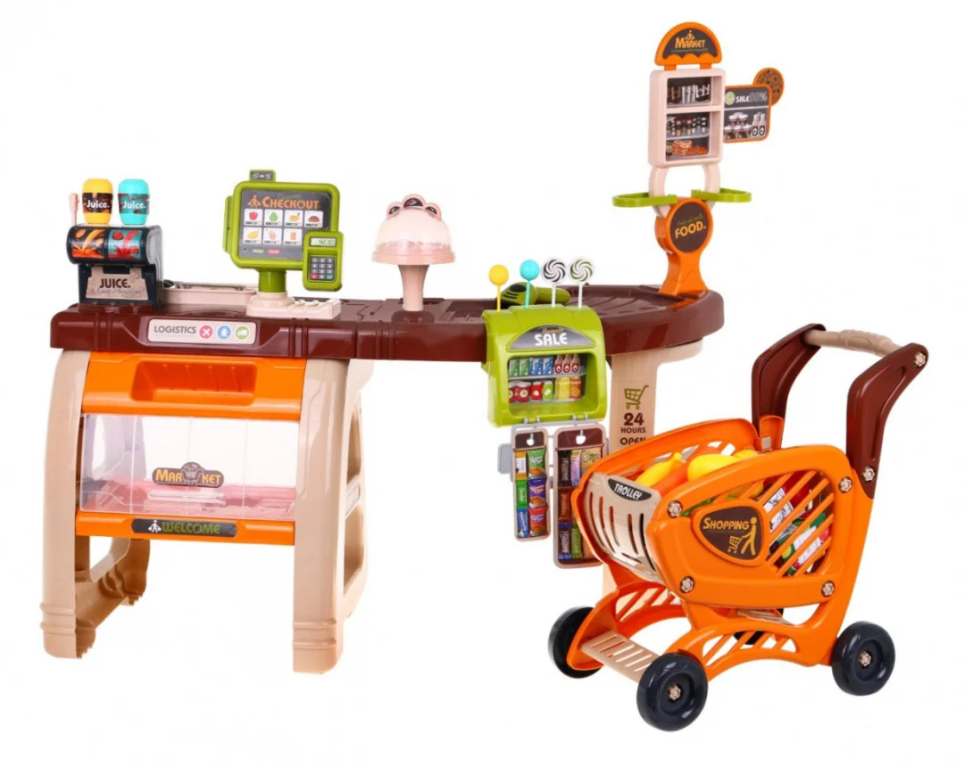 Supermarket set 65 dijelova s kolicima 3+_2