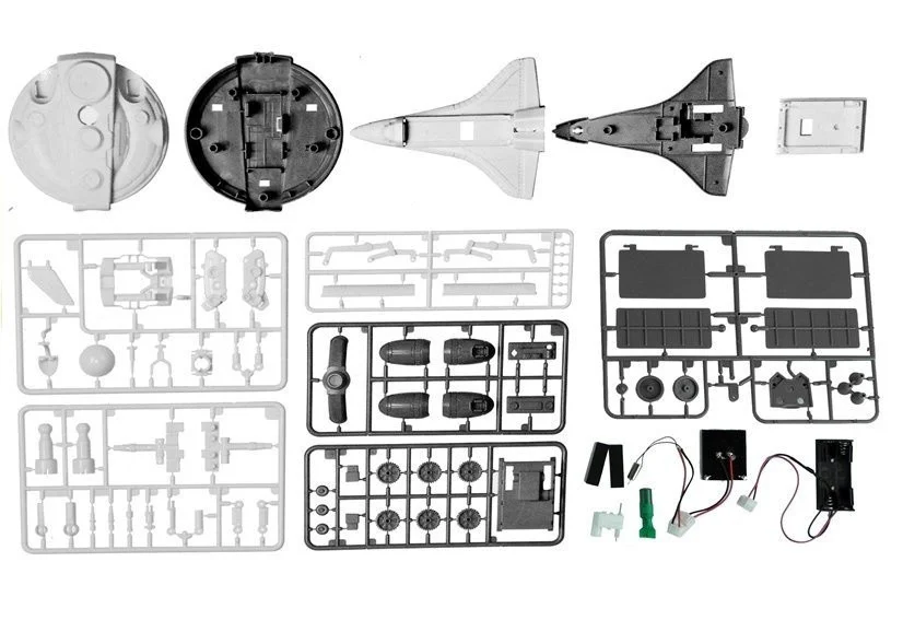 Svemirski avion Solarna energija 3 u 1 Mjesec Istraživanje flote DIY kreativno_2