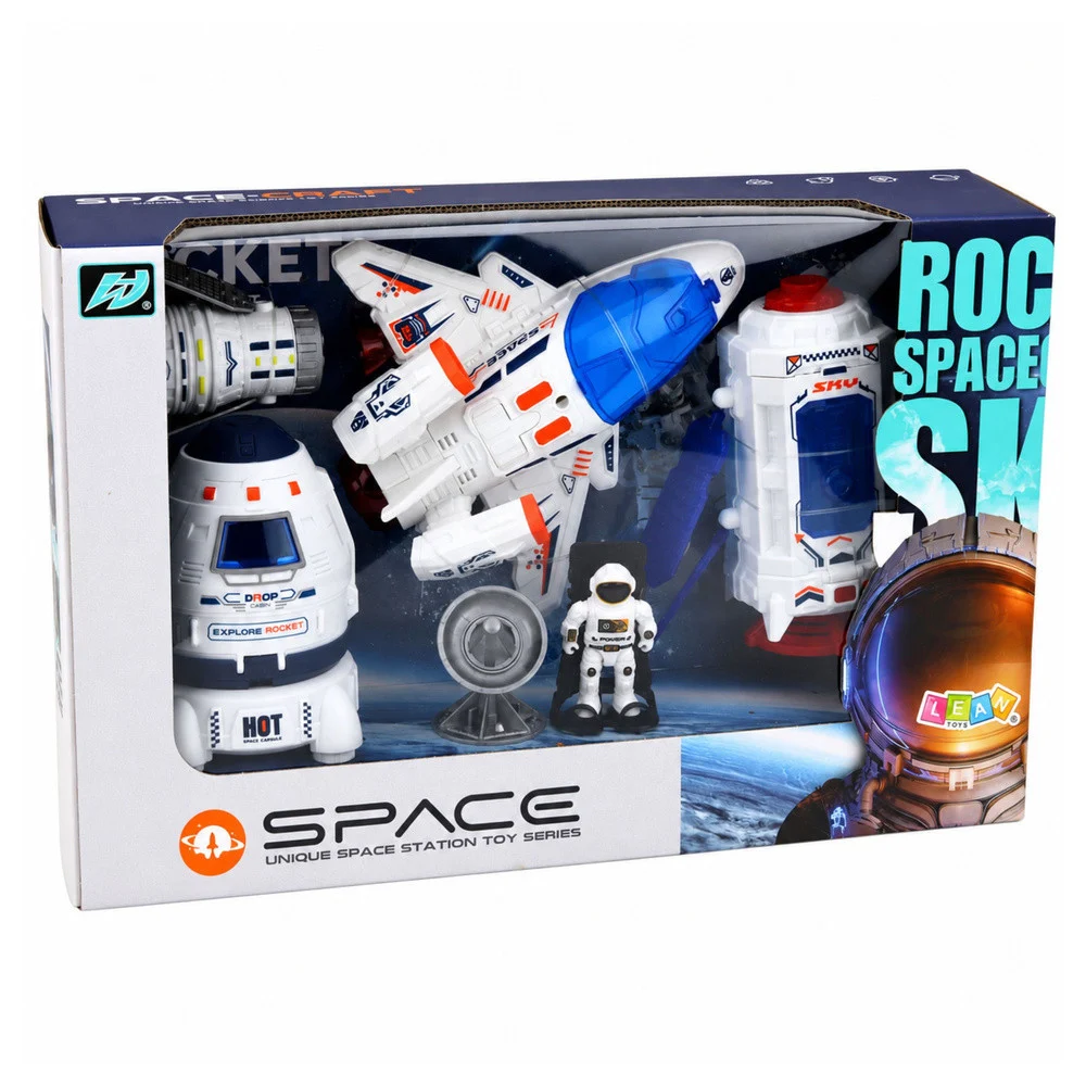Svemirski set s brodom, kapsulom, satelitom i astronautom_7