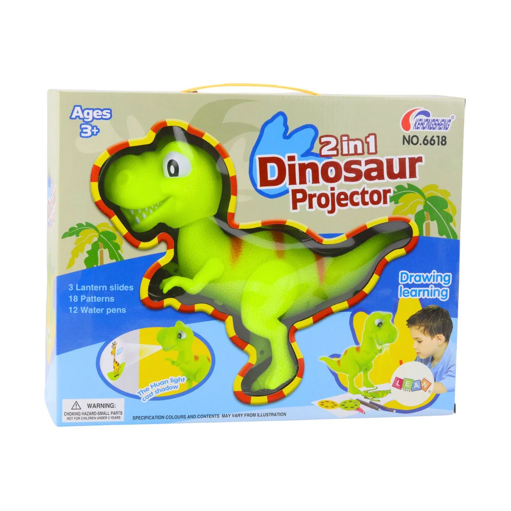 T-Rex projektor s dinosaurima za crtanje i slikanje, 18 slika, 2-u-1 markeri_4