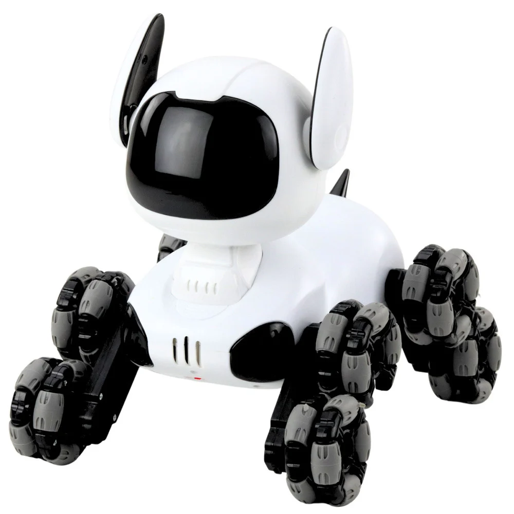 TOOBY robotski pas na daljinsko upravljanje, RC 360° svjetla, zvukovi, crno-bijelo_3