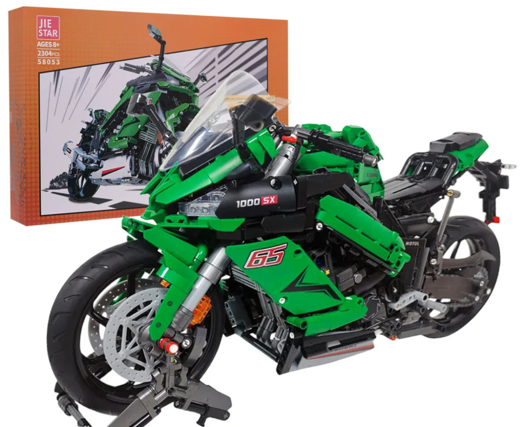Tehnički set kockica: sportski motocikl zeleni, 2304 dijelova_1