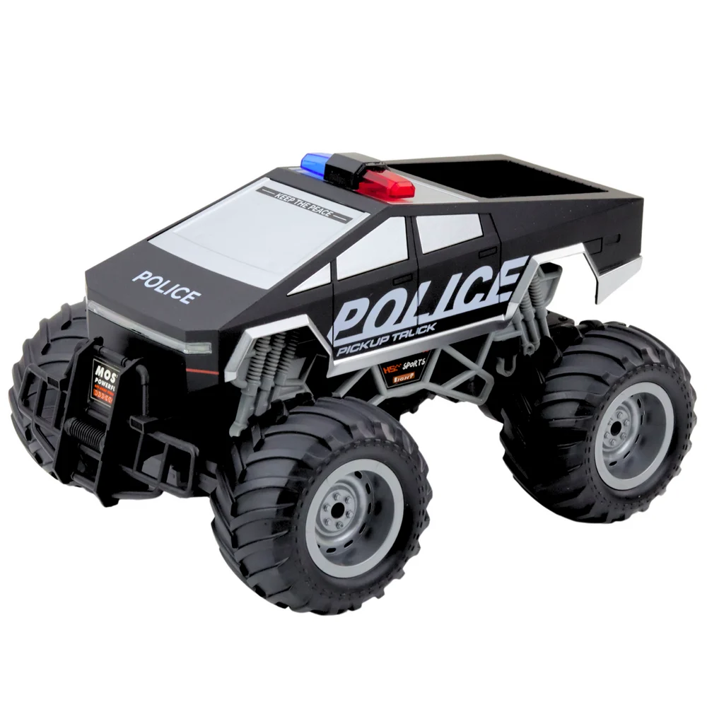 Terenski RC policijski automobil na daljinsko upravljanje, crni 1:16_2