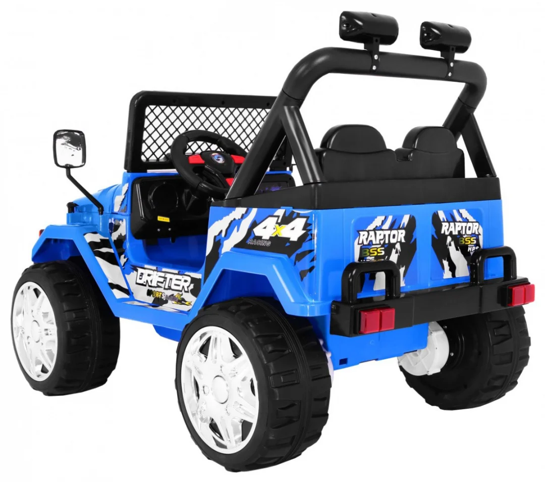 Terenski Raptor Drifter, vozilo na baterije za djecu, plavo + daljinski upravljač + spori start_4