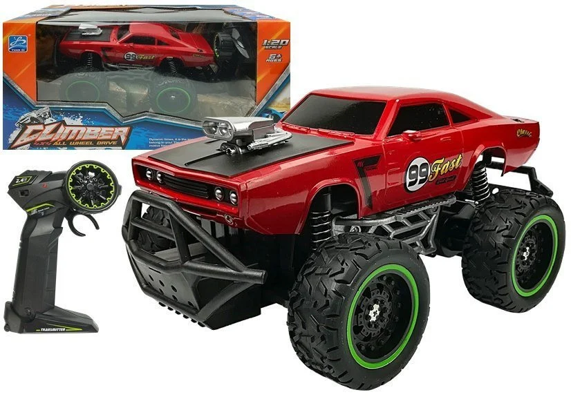Terenski auto na daljinsko upravljanje, crveni, 1:20_1