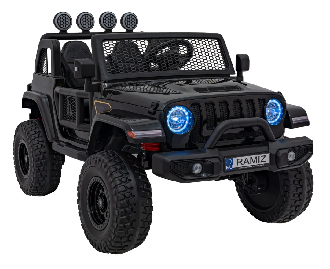 Terenski automobil OFF-ROAD 3.0 za djecu Crni + Daljinski upravljač + Sporo pokretanje, crna_9