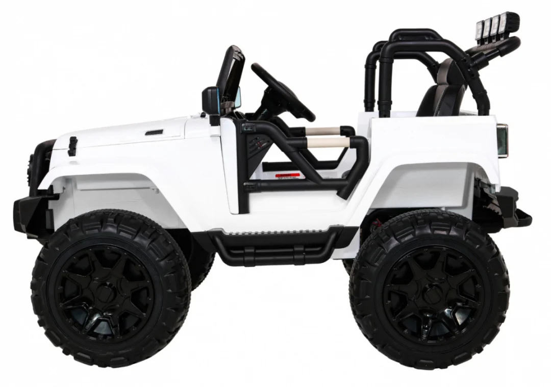 Terenski automobil na baterije za djecu Bijeli terenski Jeep + daljinski upravljač + svjetla i zvukovi, bijela_4