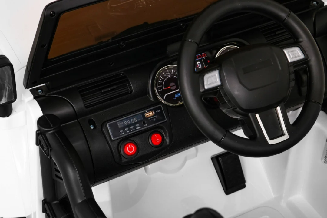 Terenski automobil na baterije za djecu Bijeli terenski Jeep + daljinski upravljač + svjetla i zvukovi, bijela_6