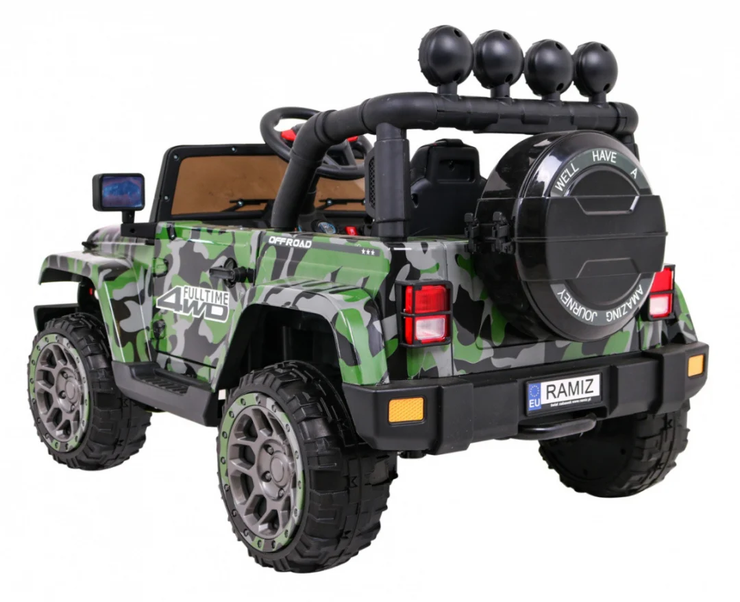 Terensko vozilo s pogonom na sva četiri kotača za djecu, kamuflažna boja, 4x4 pogon, daljinski_5