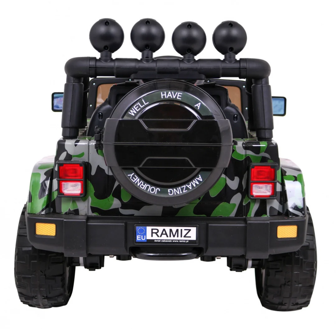Terensko vozilo s pogonom na sva četiri kotača za djecu, kamuflažna boja, 4x4 pogon, daljinski_7