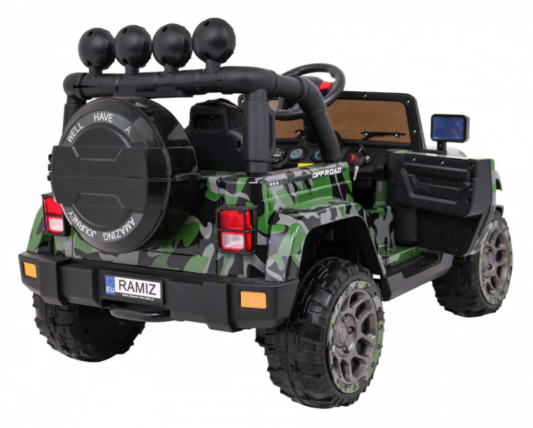 Terensko vozilo s pogonom na sva četiri kotača za djecu, kamuflažna boja, 4x4 pogon, daljinski_9