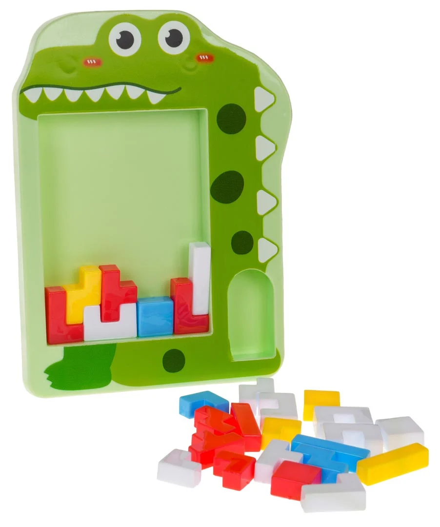 Tetris Krokodil Logička Igra, bijela_2