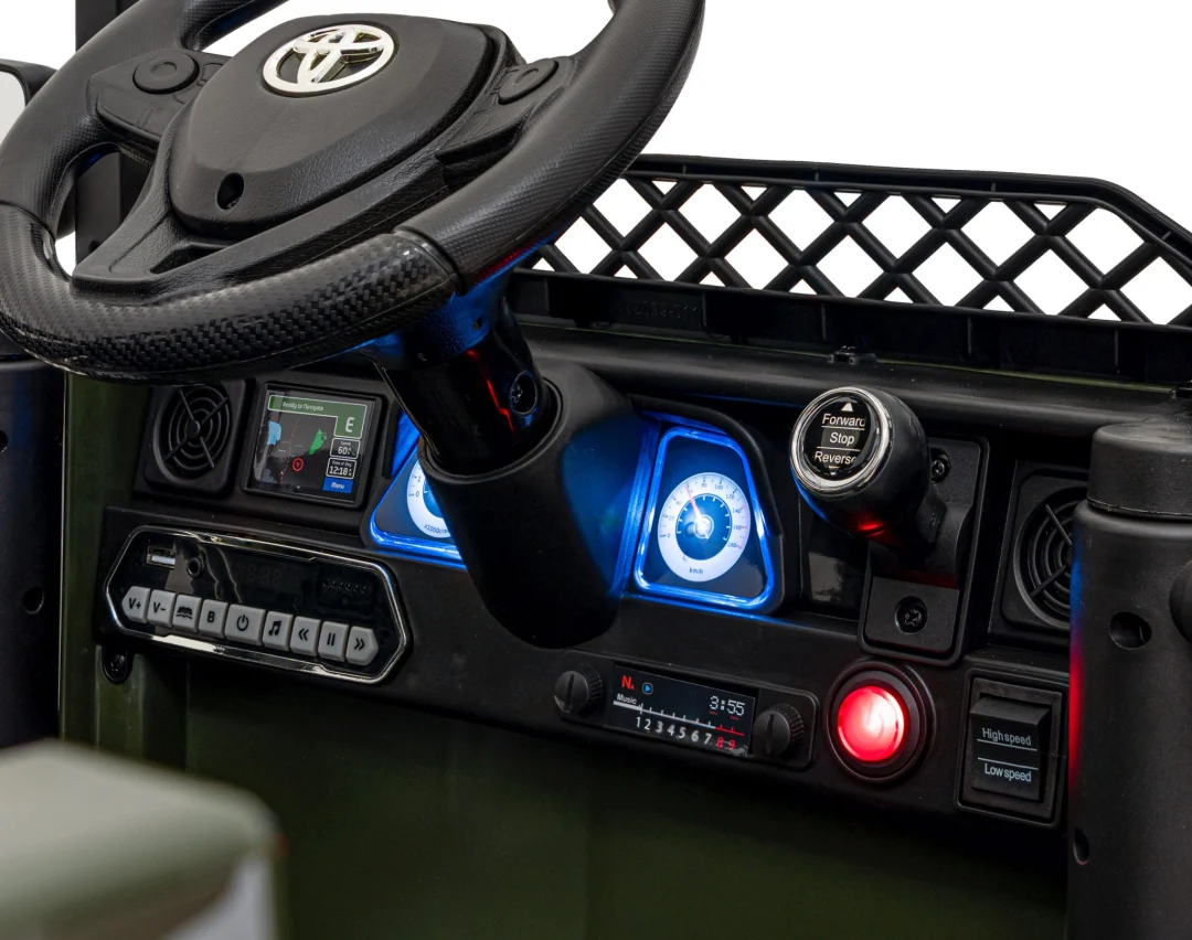 Toyota FJ Cruiser za djecu Moro + Daljinski upravljač + 4x4 pogon + Audio LED + EVA + Sporo, zelena_10