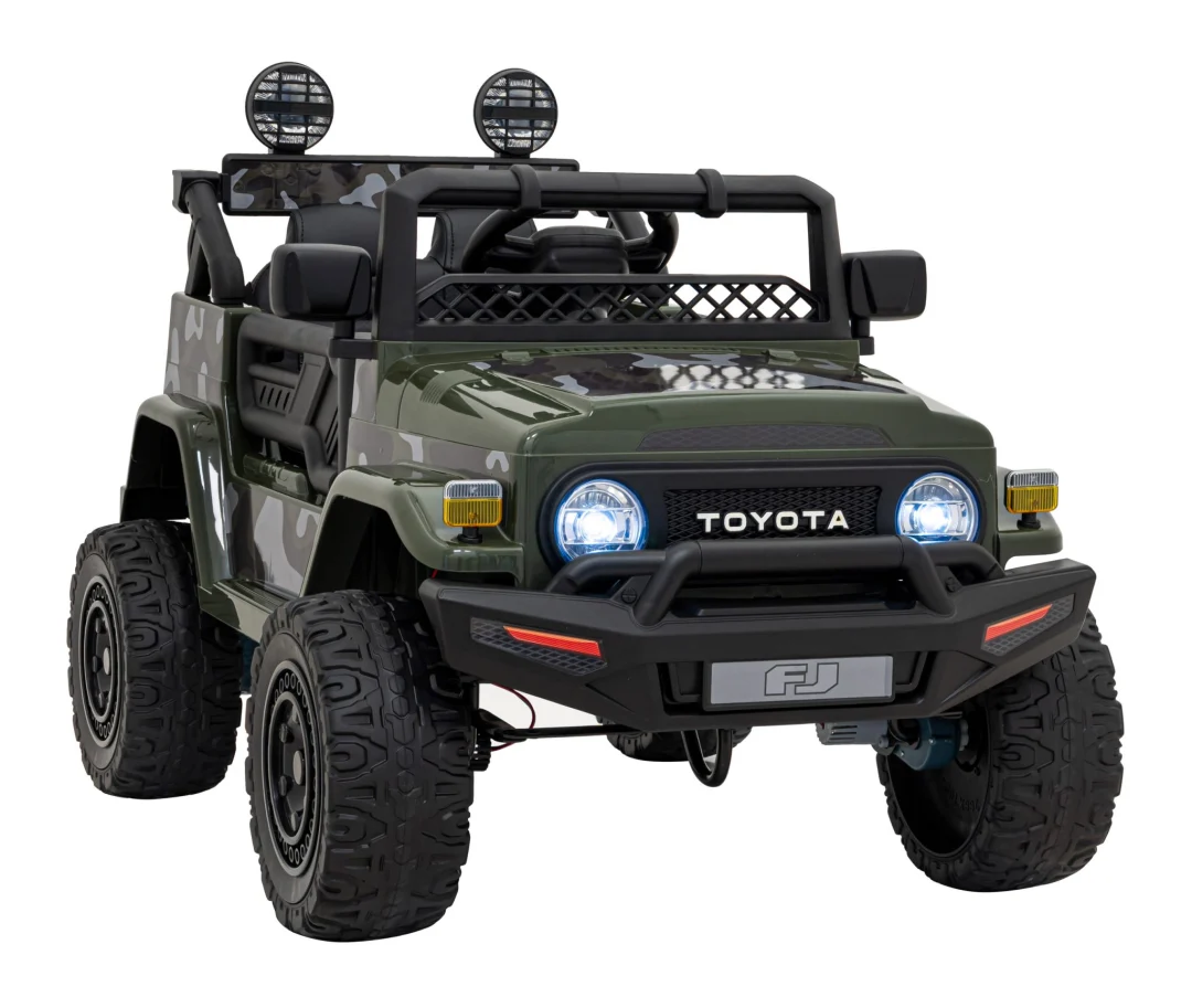 Toyota FJ Cruiser za djecu Moro + Daljinski upravljač + 4x4 pogon + Audio LED + EVA + Sporo, zelena_13