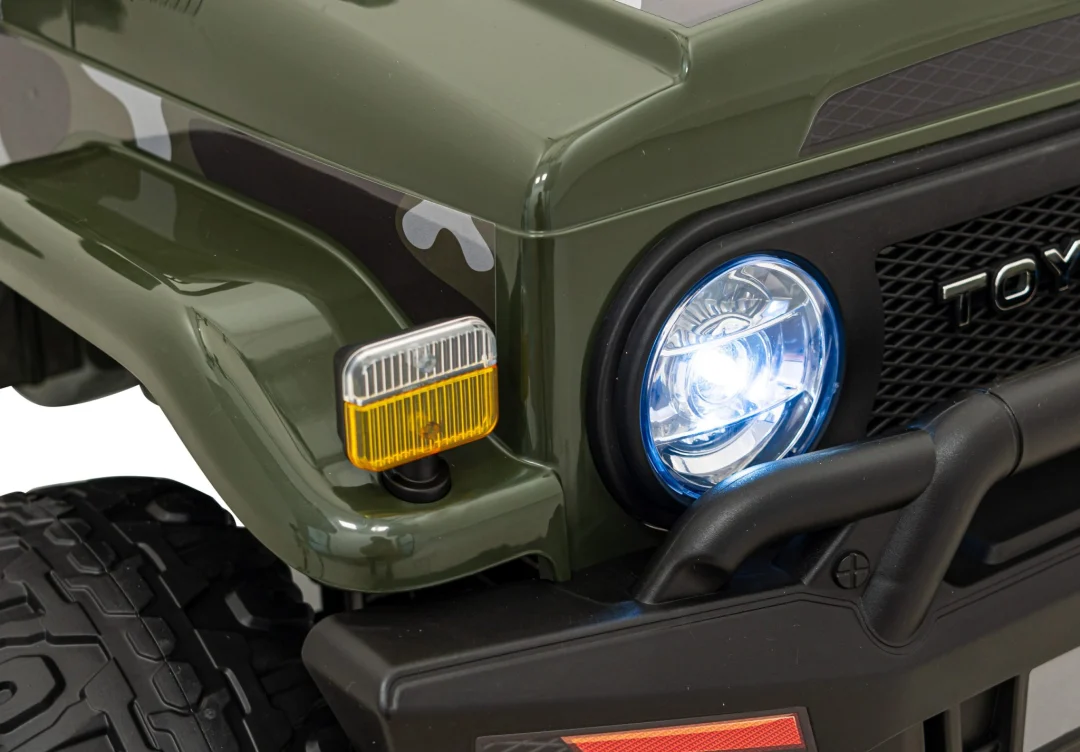 Toyota FJ Cruiser za djecu Moro + Daljinski upravljač + 4x4 pogon + Audio LED + EVA + Sporo, zelena_17