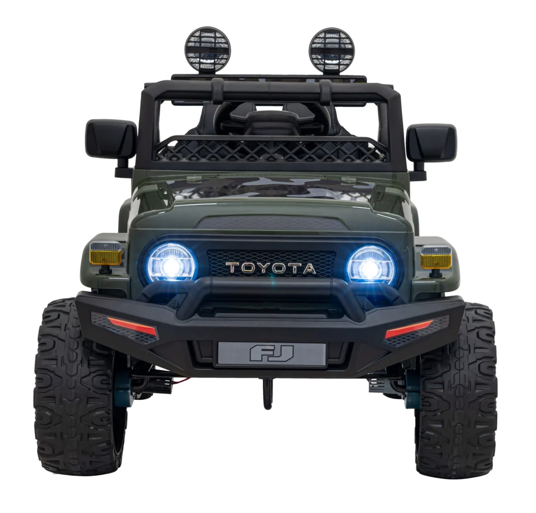 Toyota FJ Cruiser za djecu Moro + Daljinski upravljač + 4x4 pogon + Audio LED + EVA + Sporo, zelena_4