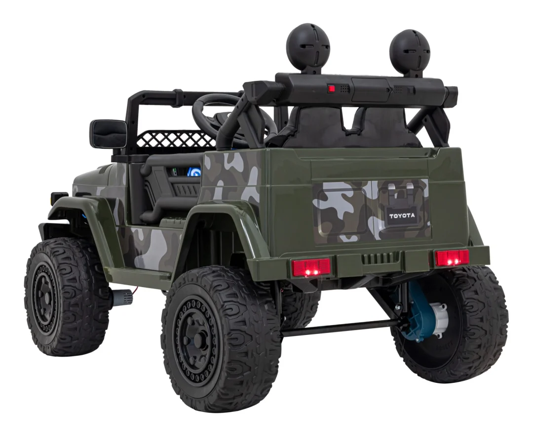 Toyota FJ Cruiser za djecu Moro + Daljinski upravljač + 4x4 pogon + Audio LED + EVA + Sporo, zelena_6