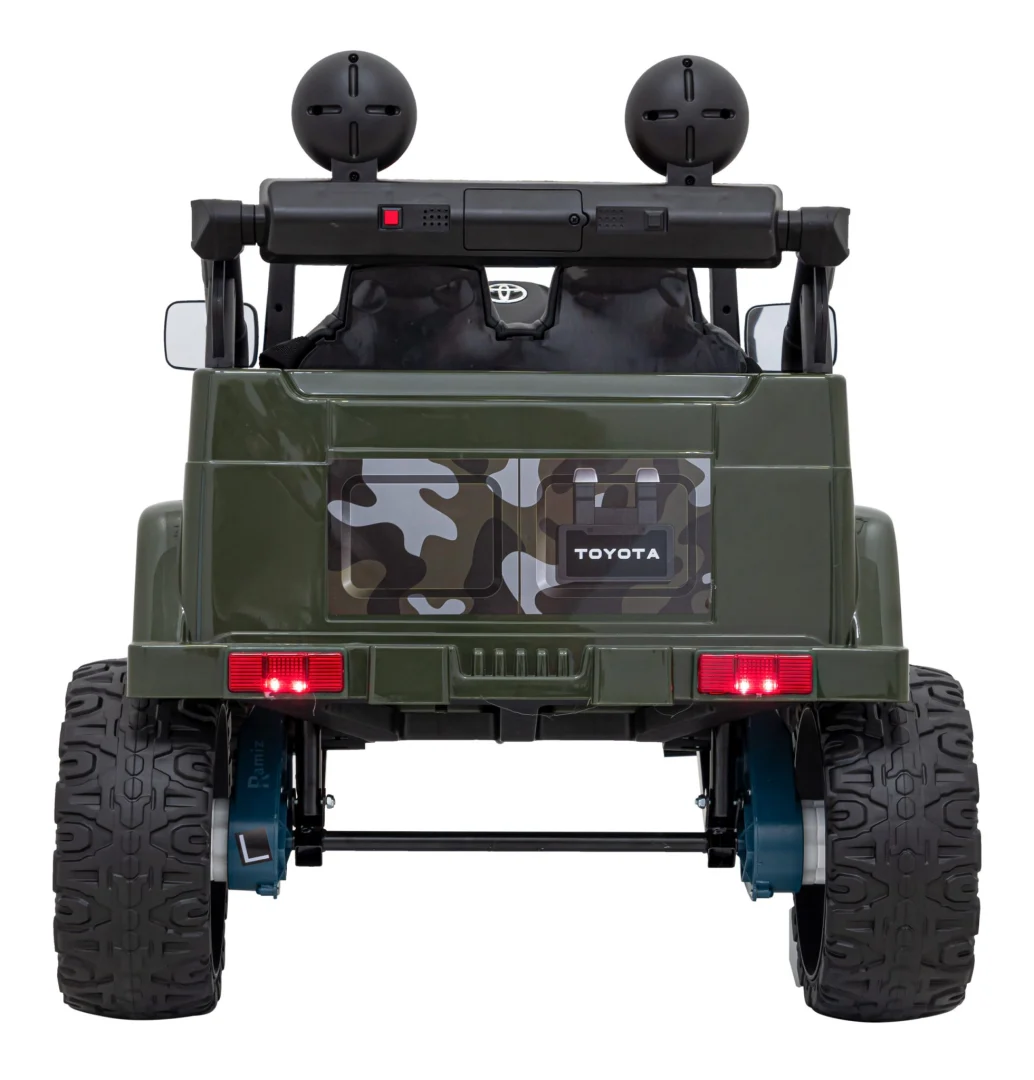 Toyota FJ Cruiser za djecu Moro + Daljinski upravljač + 4x4 pogon + Audio LED + EVA + Sporo, zelena_7