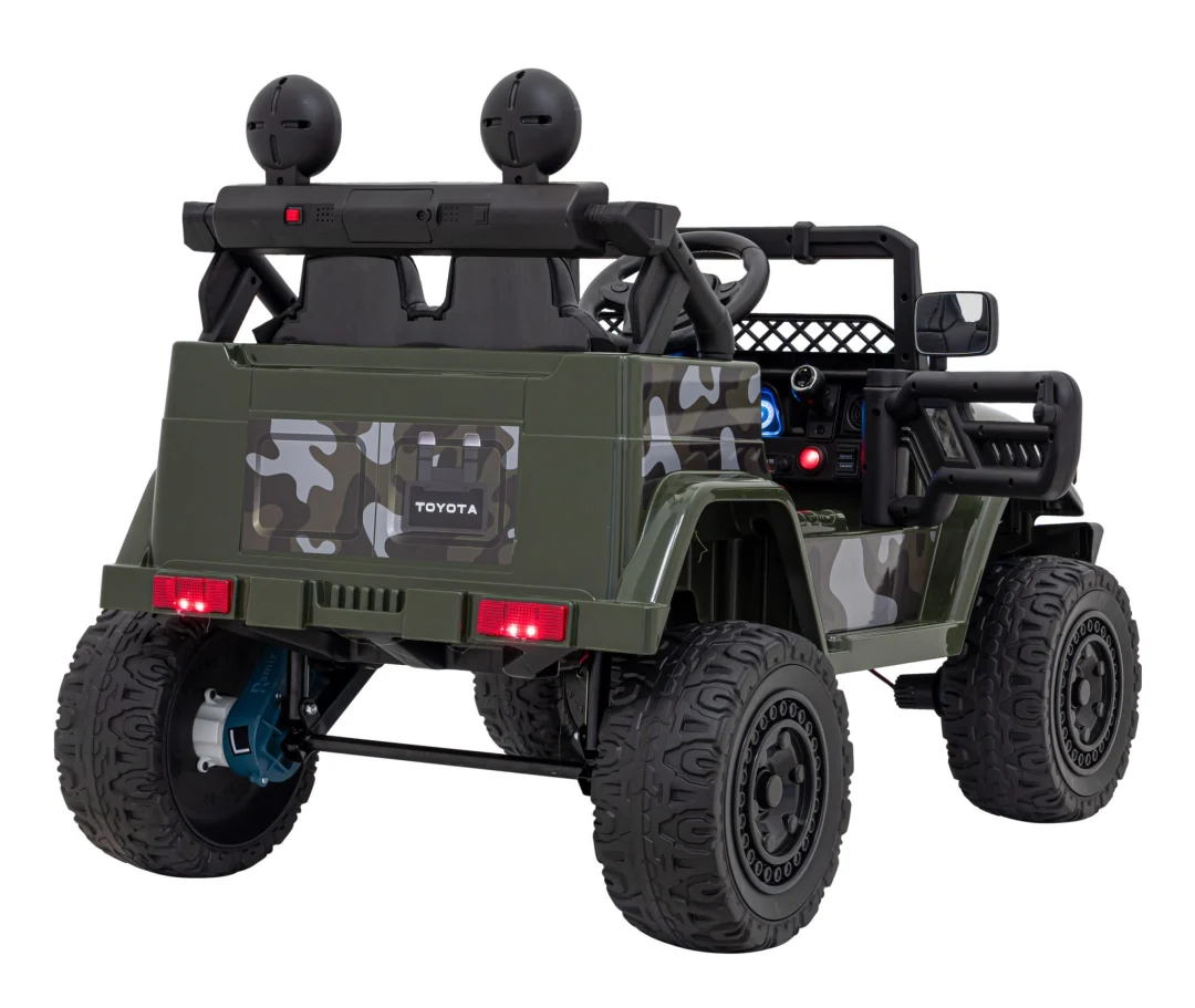 Toyota FJ Cruiser za djecu Moro + Daljinski upravljač + 4x4 pogon + Audio LED + EVA + Sporo, zelena_8