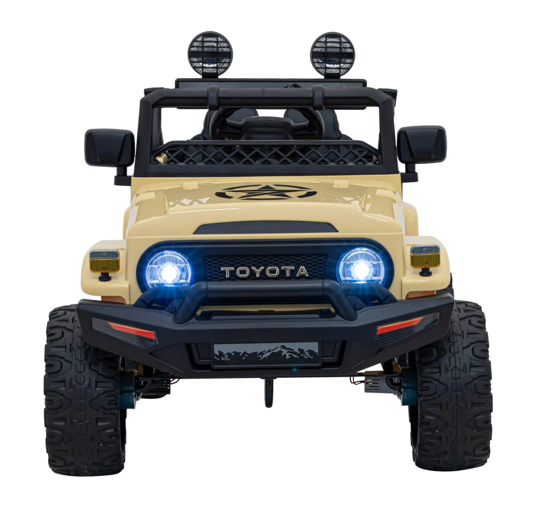 Toyota FJ Cruiser za djecu bež + daljinski upravljač + 4x4 pogon + audio LED + EVA + spori, crna_4