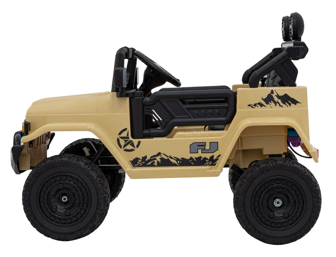Toyota FJ Cruiser za djecu bež + daljinski upravljač + 4x4 pogon + audio LED + EVA + spori, crna_5