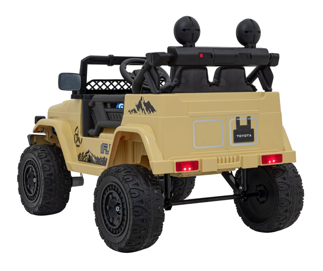 Toyota FJ Cruiser za djecu bež + daljinski upravljač + 4x4 pogon + audio LED + EVA + spori, crna_6