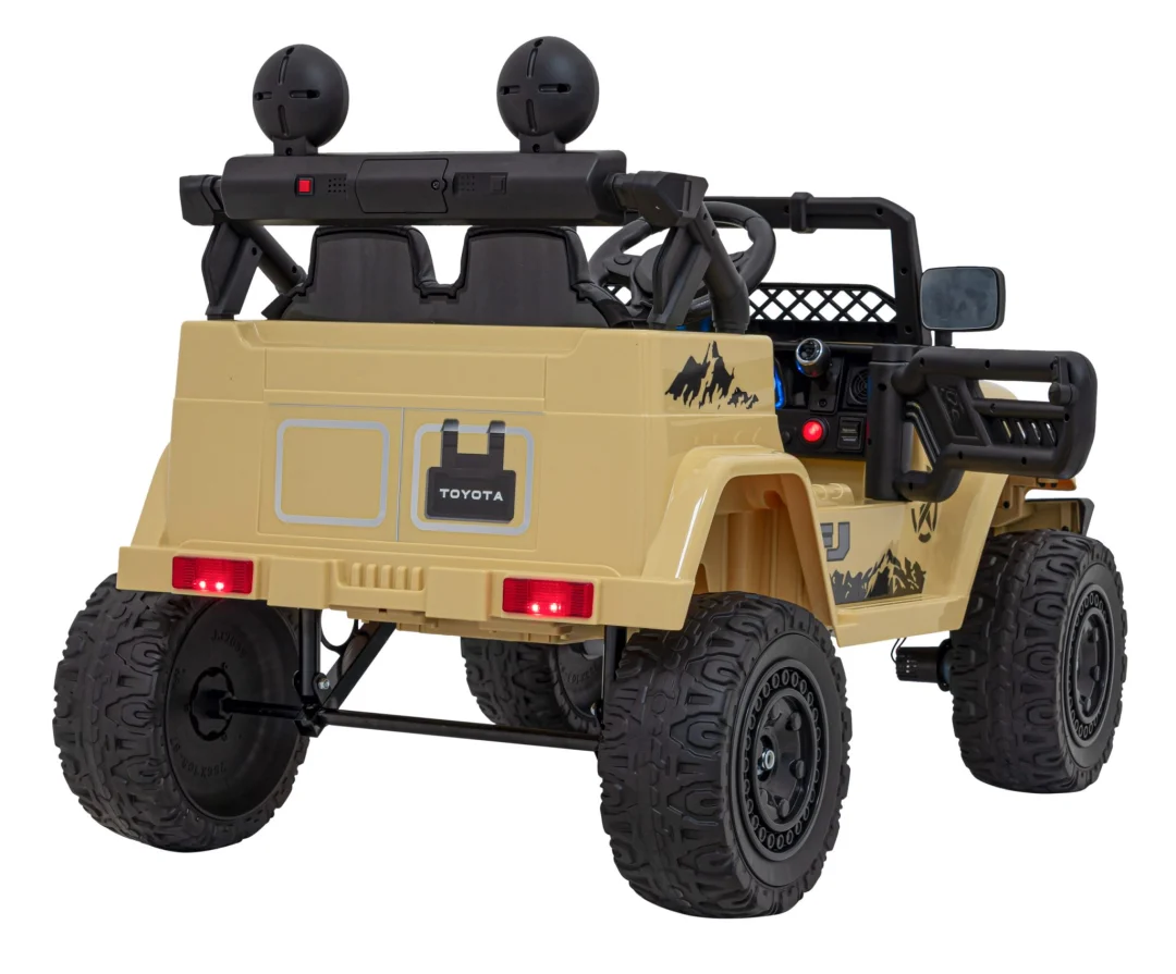 Toyota FJ Cruiser za djecu bež + daljinski upravljač + 4x4 pogon + audio LED + EVA + spori, crna_8