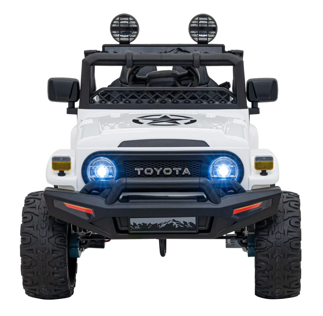 Toyota FJ Cruiser za djecu bijela + daljinski upravljač + 4x4 pogon + audio LED + EVA + spori start_4