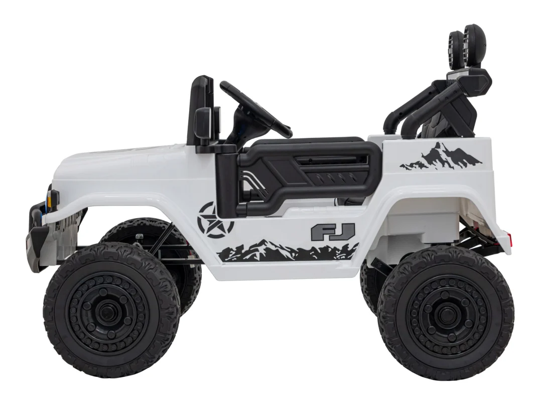Toyota FJ Cruiser za djecu bijela + daljinski upravljač + 4x4 pogon + audio LED + EVA + spori start_5