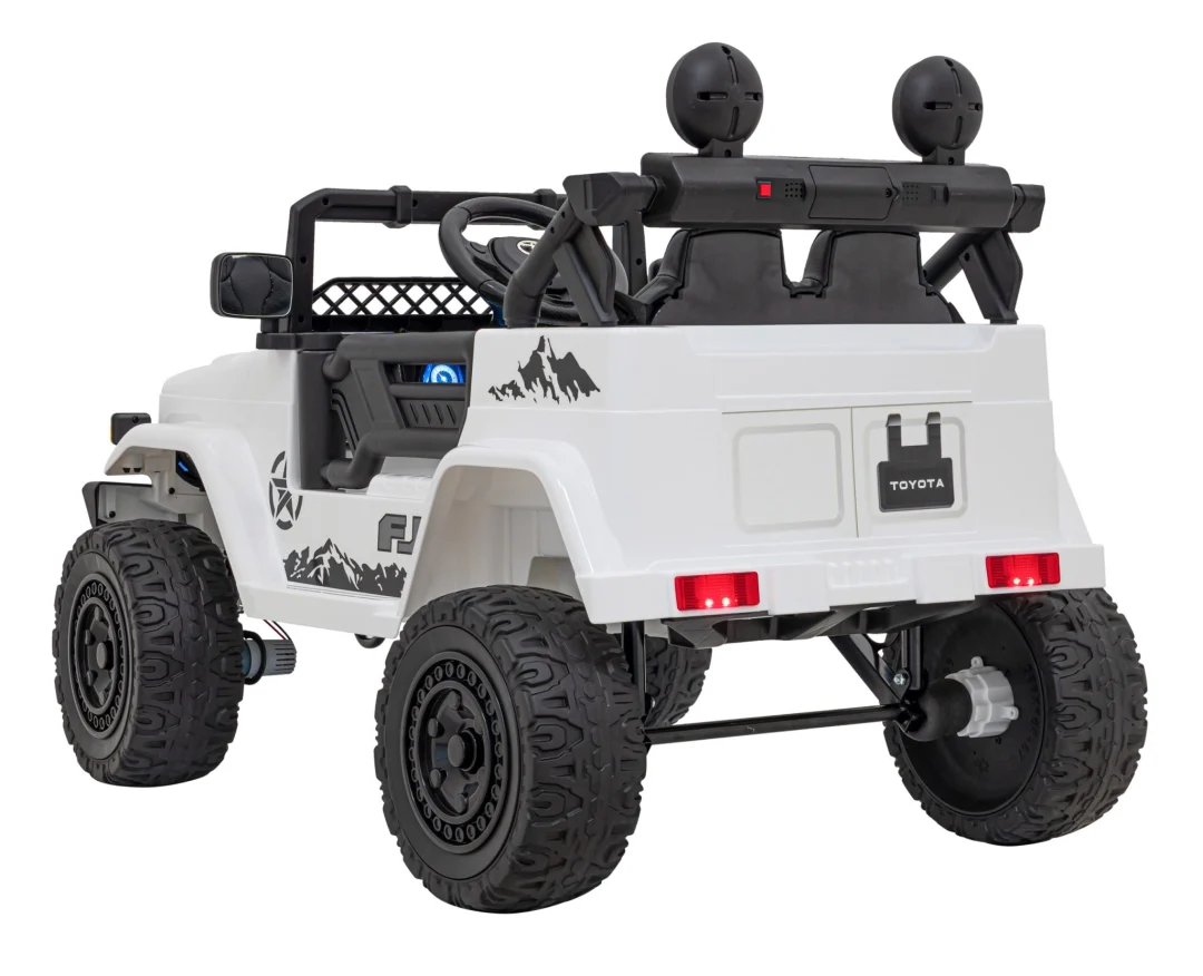 Toyota FJ Cruiser za djecu bijela + daljinski upravljač + 4x4 pogon + audio LED + EVA + spori start_6