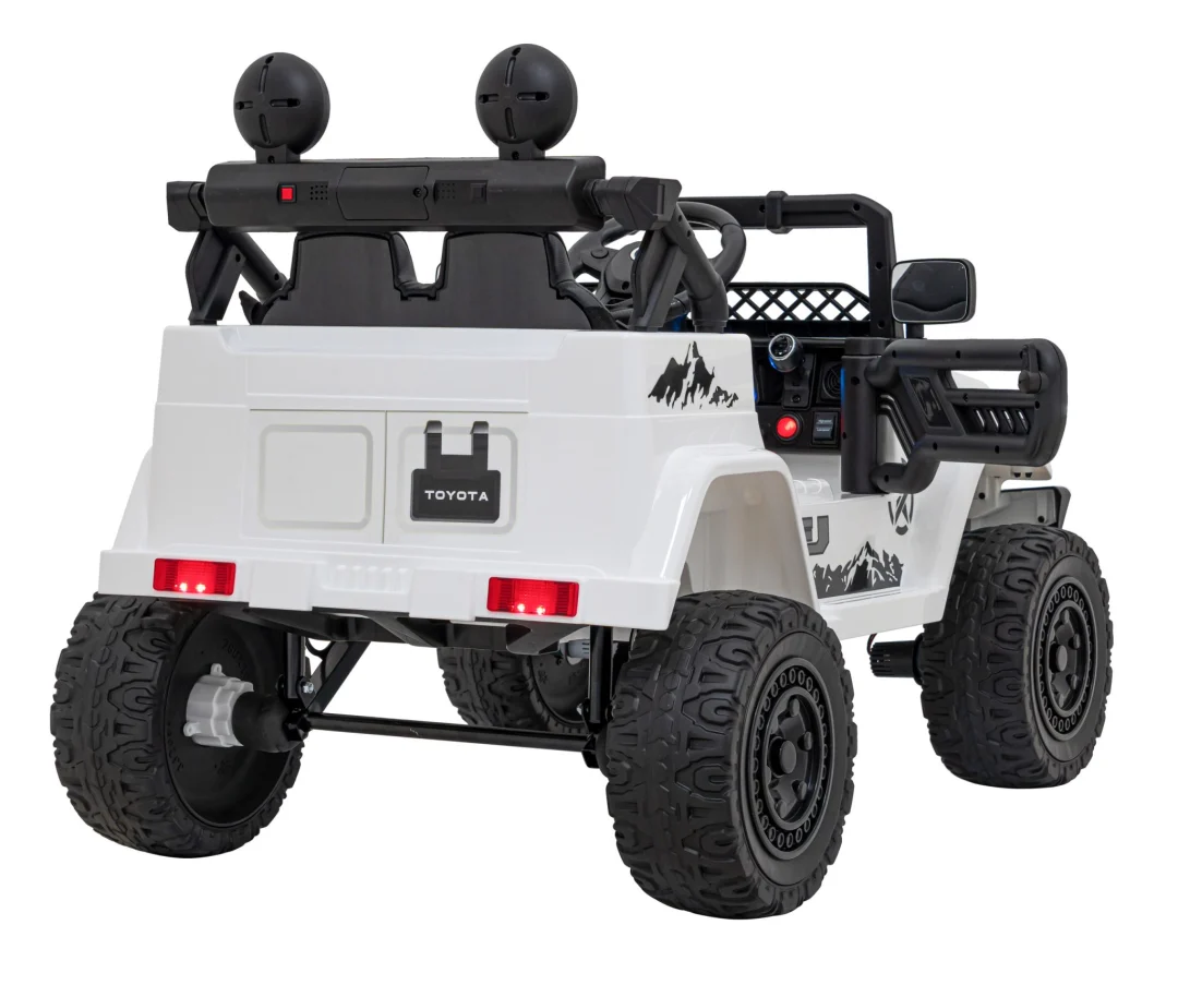 Toyota FJ Cruiser za djecu bijela + daljinski upravljač + 4x4 pogon + audio LED + EVA + spori start_8