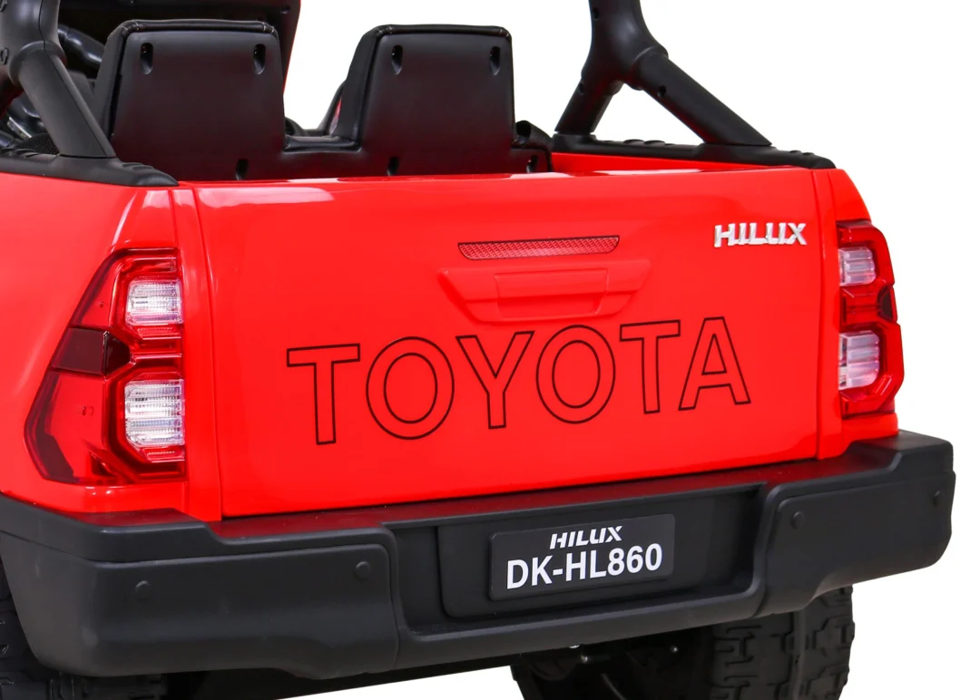 Toyota Hilux dječji crveni kamionet na baterije + 4x4 pogon + daljinski upravljač, crvena_14