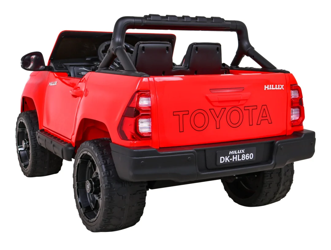 Toyota Hilux dječji crveni kamionet na baterije + 4x4 pogon + daljinski upravljač, crvena_4