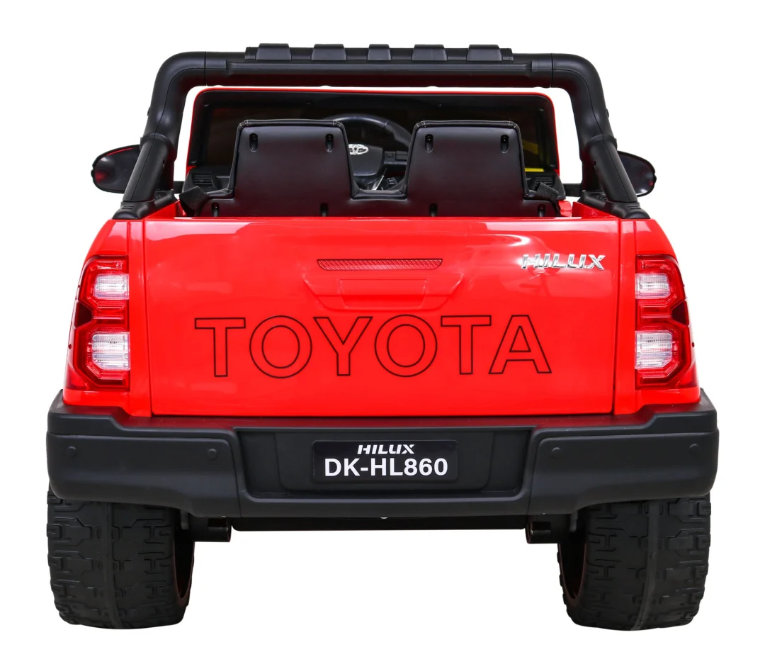 Toyota Hilux dječji crveni kamionet na baterije + 4x4 pogon + daljinski upravljač, crvena_5